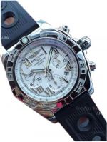 Swiss Replica Breitling Chronomat Watch SS Rubber strap